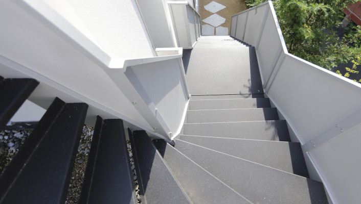 Metall- und Stahlbau, Seestrasse Liestal, Aussentreppe 7