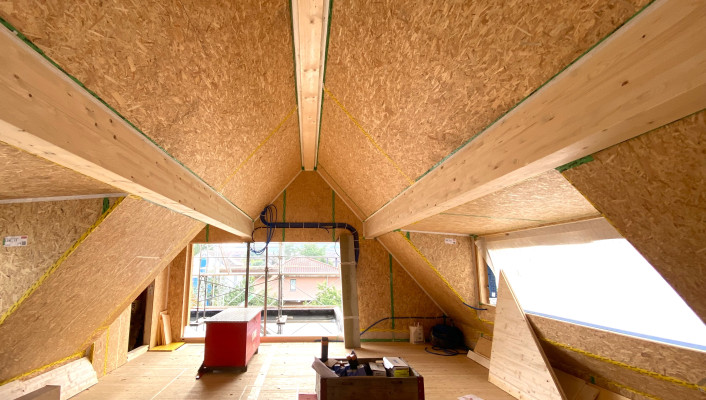 Holzelementbau Aufstockung_Sevogelstrasse, Muttenz