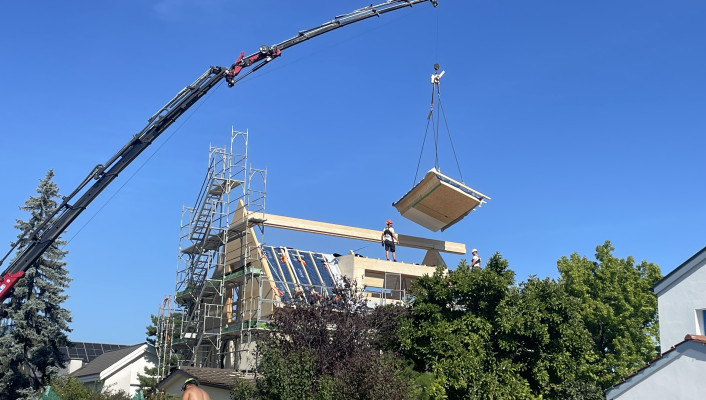 Holzelementbau Aufstockung_Sevogelstrasse, Muttenz